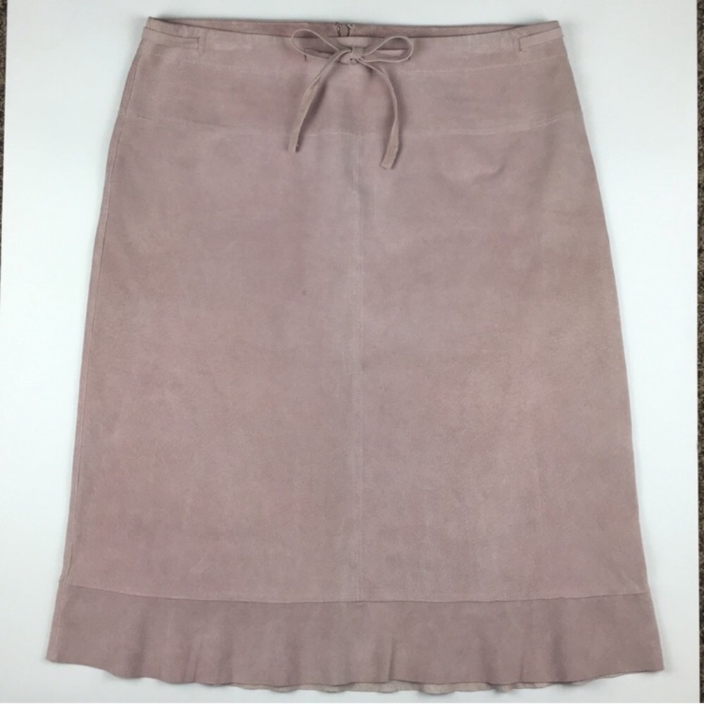 Suede Blush Pink Skirt